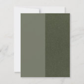 Moss Green Split Textured Flat Save the Date Card (Vorderseite)