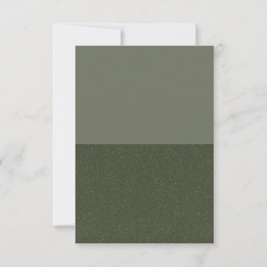 Moss Green Split-Tone Announcement Card (Custom) Ankündigung (Vorderseite)
