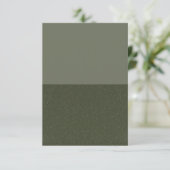 Moss Green Split-Tone Announcement Card (Custom) Ankündigung (Stehend Vorderseite)