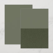 Moss Green Split-Tone Announcement Card (Custom) Ankündigung (Vorne/Hinten)
