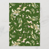 Moss Green Spring Wildblumen Kinderdusche Einladung (Rückseite)