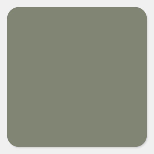 Moss Green Square Custom Aufkleber (Vorderseite)