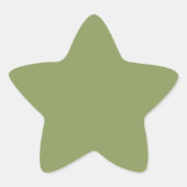 Moss Green Star Sticker (Vorderseite)