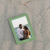 Moss Green Starfish Monogram Foto Save The Date