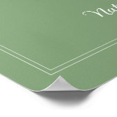 Moss Green Starfish Wedding Welcome Poster (Ecke)