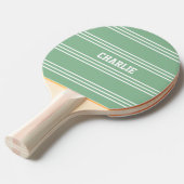Moss Green Stripes benutzerdefiniertes Monogramm-P Tischtennis Schläger (Vorderseite)