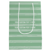 Moss Green Strips Geschenktaschen Mittlere Geschenktüte (Rückseite)