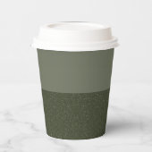 Moss Green Texted Custom Paper Cup Pappbecher (Links)