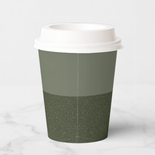 Moss Green Texted Custom Paper Cup Pappbecher (Rechts)
