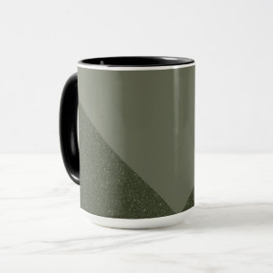 Moss Green + Textile Coffee Tasse