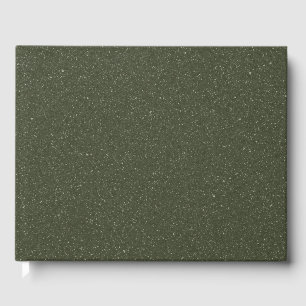 Moss Green Textured Custom GäBook Gästebuch