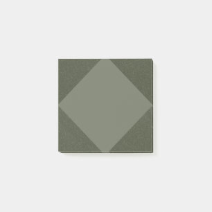 Moss Green Textured Diamond Notepad Post-it Klebezettel