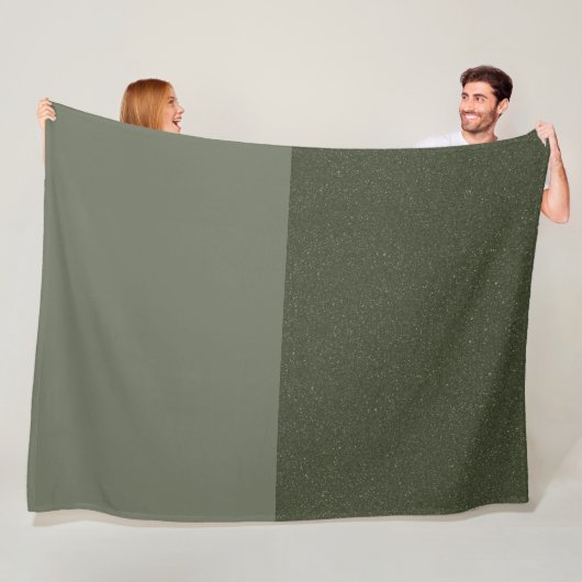 Moss Green Textured Fleece Blanket - Anpassbar (Beispiel)