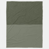 Moss Green Textured Fleece Blanket - Anpassbar (Vorderseite)