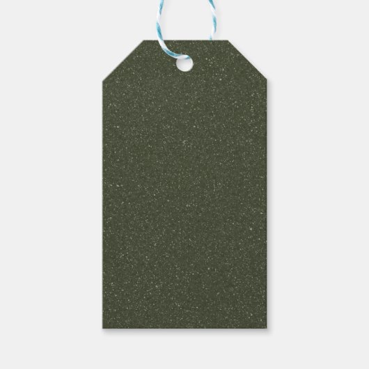Moss Green Textured Gift Tag Geschenkanhänger (Vorderseite)