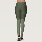 Moss Green Textured Leggings - Anpassbar (Rückseite)