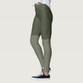Moss Green Textured Leggings - Anpassbar (Links)