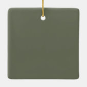 Moss Green Textured Ornament (Rückseite)