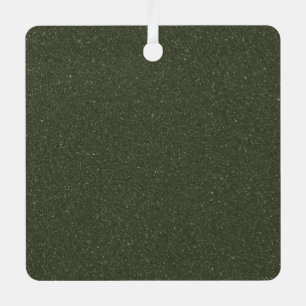 Moss Green Textured Ornament Tag Aus Metall