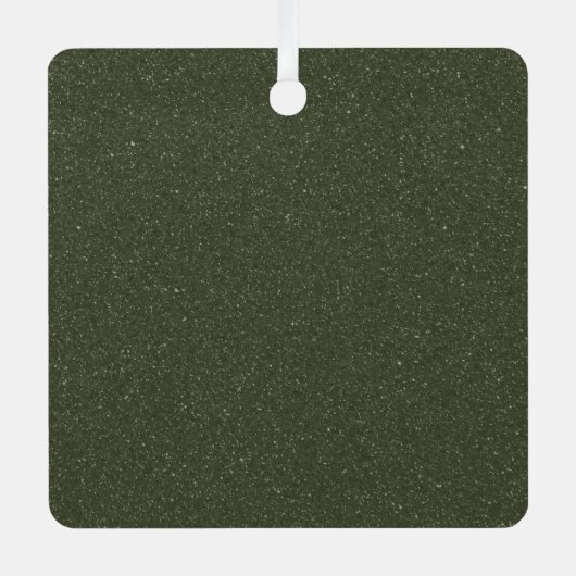 Moss Green Textured Ornament Tag Aus Metall (Vorderseite)
