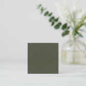 Moss Green Textured & Solid Reference Card - Custo Empfehlungskarte (Stehend Vorderseite)