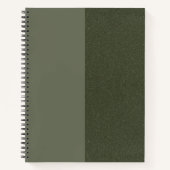 Moss Green Textured Spiral Notebook - Anpassbar Notizblock (Vorderseite)