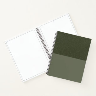 Moss Green Textured Spiral Sketchbook - Anpassen Notizblock