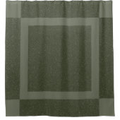 Moss Green Textured Square Duschvorhang (Vorderseite)