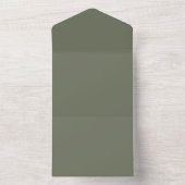 Moss Green Textured Wedding Einladung (Innen)