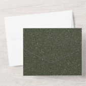 Moss Green Textured Wedding Einladung (Rückseite)