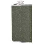 Moss Green Texturierte Vinyl Wrapped Flask Flachmann (Links)