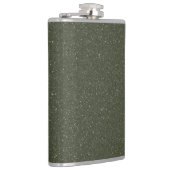 Moss Green Texturierte Vinyl Wrapped Flask Flachmann (Rechts)