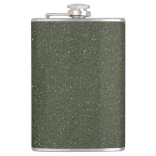 Moss Green Texturierte Vinyl Wrapped Flask Flachmann