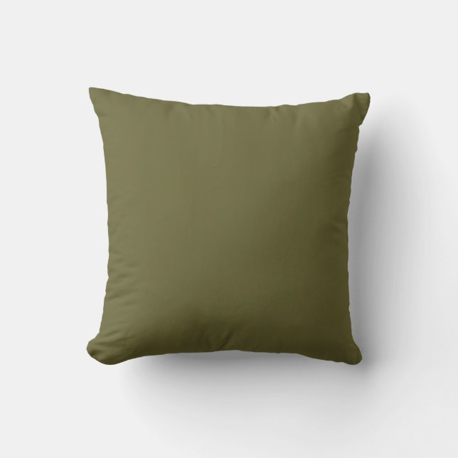 Moss Green Throw Kissen (Vorderseite)