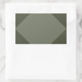 Moss Green Tri-Angled Label Rechteckiger Aufkleber (Tasche)