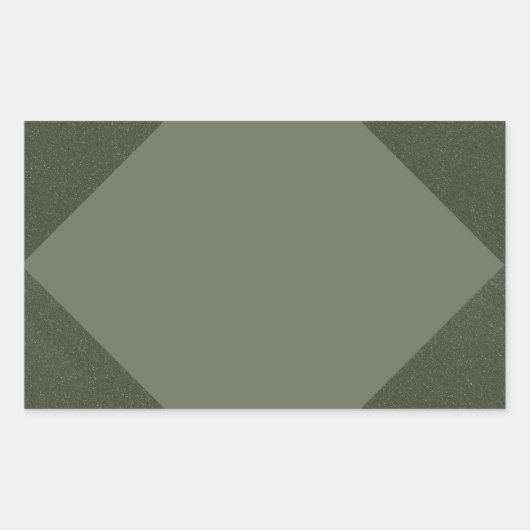 Moss Green Tri-Angled Label Rechteckiger Aufkleber (Vorderseite)