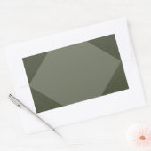 Moss Green Tri-Angled Label Rechteckiger Aufkleber (Umschlag)