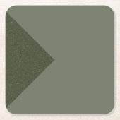 Moss Green Triangle Accent - Paper Untersetzer (Vorderseite)