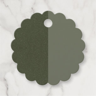 Moss Green Two-Tone-Bevorzugung-Tag - individuell Geschenkanhänger