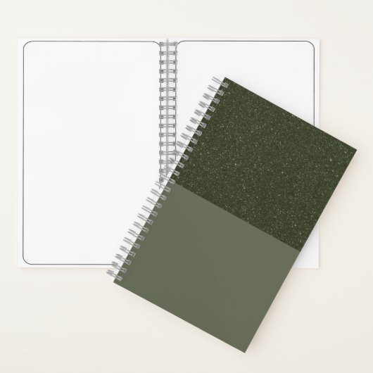 Moss Green Two-Tone Custom Sketchbook Notizblock (Innen)