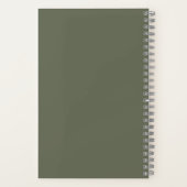 Moss Green Two-Tone Custom Sketchbook Notizblock (Rückseite)