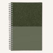 Moss Green Two-Tone Custom Sketchbook Notizblock (Vorderseite)