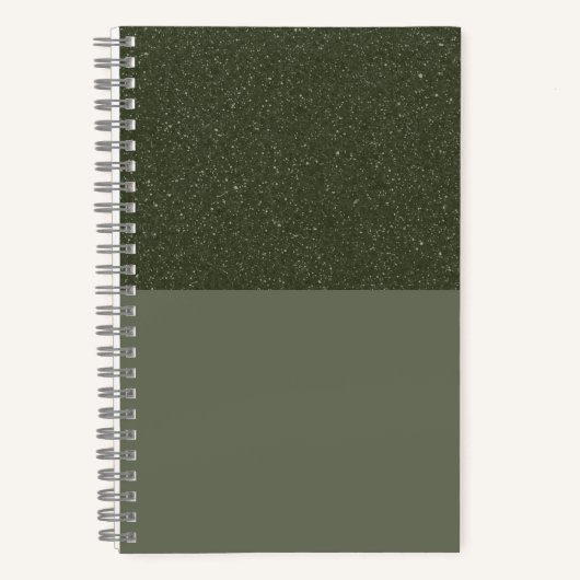 Moss Green Two-Tone Custom Sketchbook Notizblock (Vorderseite)