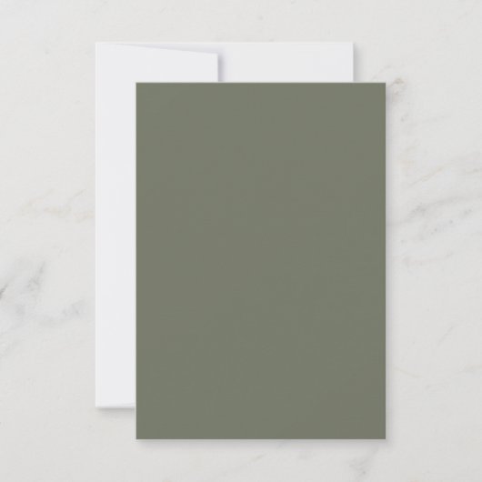 Moss Green UAWG Response Card RSVP Karte (Vorderseite)