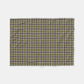 Moss Green und Lila Kariertes Muster Fleecedecke (Vorderseite (Horizontal))