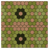 Moss Green und Peachy Pink Mosaik Stoff (Nahaufnahme)