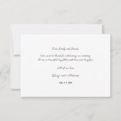 Moss Green Watercolor Goldene Hochzeit zum künstle Dankeskarte (Rückseite)