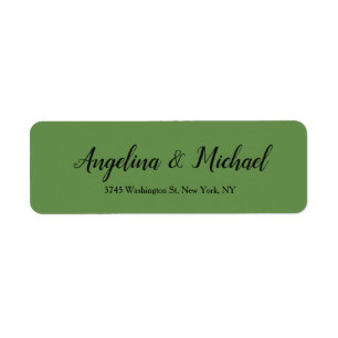 Moss Green Wedding Beruflich Elegant Handwrite