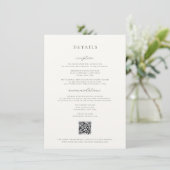 Moss Green Wedding Details Card Einladung (Stehend Vorderseite)