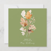 Moss Green Whispers Fall Brautparty Danke